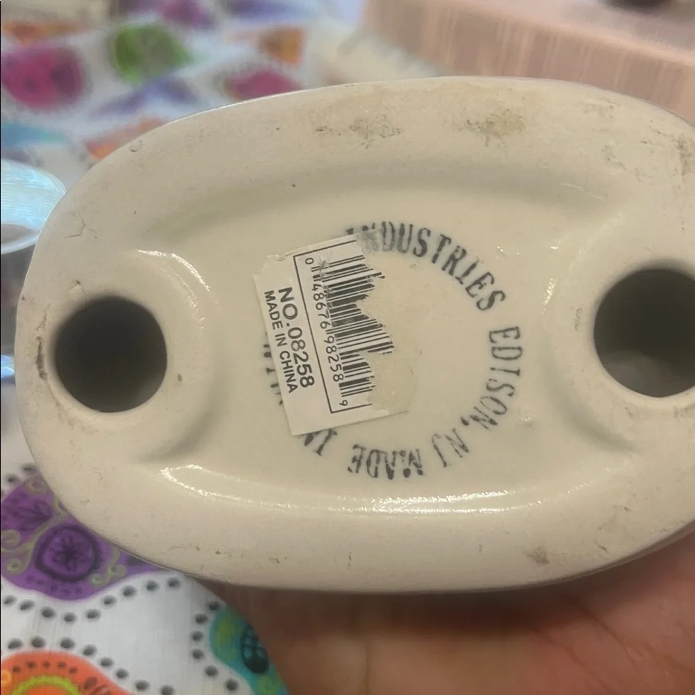 Vintage Ceramic Red Country Apple Kitchen Tabletop Napkin Holder Alco Industries